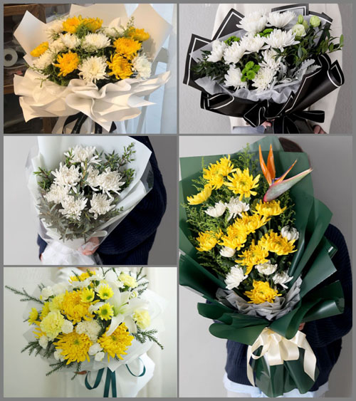 浙江省绍兴越城区皋埠镇东龙山村白事花束代送